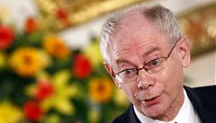 Prezident EU Herman Van Rompuy pijede pt tden do eska
